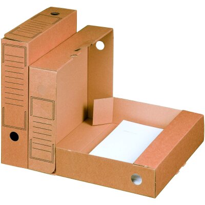 Archiv Ablagebox Basic, braun, Rckenbreite 7,5 cm