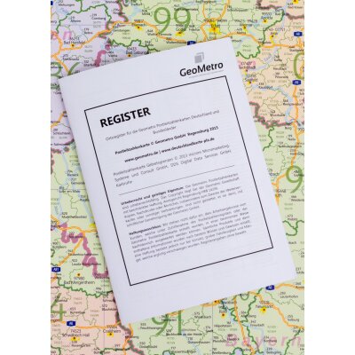 Geometro Postleitzahlenkarte Bayern XL, 1: 400.000