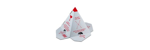 Stapelschutzpyramiden &amp; Hinweisetiketten