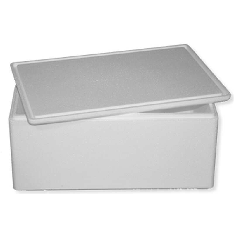 Styroporbox/Thermobox - 3,6 Liter - 26 x 21 x 18 cm/Wandstärke 3