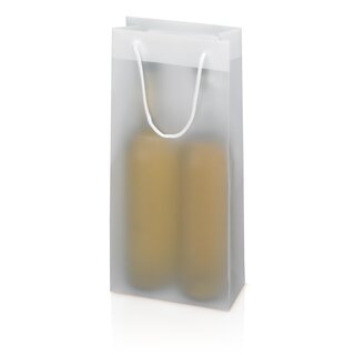 Geschenktragetaschen für Weinflaschen - transparent für 2 Weinflaschen