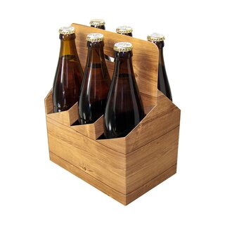 Sixpack Bierträger (0,5L) Holzoptik