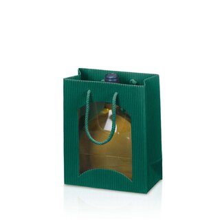 Geschenktragetasche für Weinflaschen BB, 1 Flasche, grün