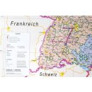 Postleitzahlenkarte, 1:800.000 mit Bundesländern Poster