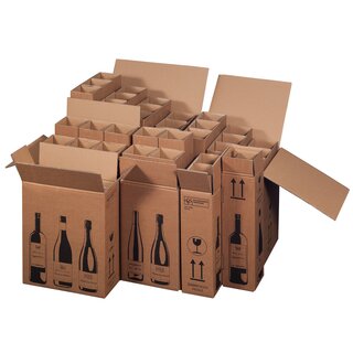 Weinversandkarton für 6 Flaschen Wein Karton Flaschen Versandkarton zertifiziert