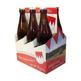Sixpack Bierträger (0,5L) Franken