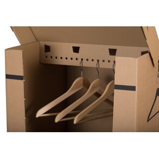 Umzug Kleiderbox Kleiderkarton Stange Hängetransport Lager Keller 1350x600x515mm 