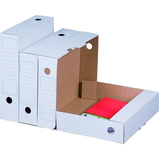 Archiv Ablagebox Bianco, weiß, Rückenbreite 7,5 cm