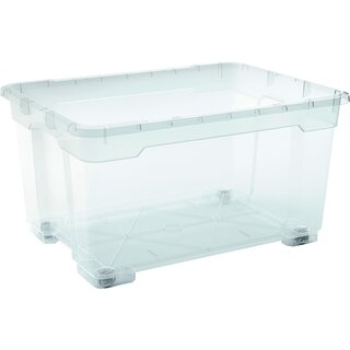 Plastikbox Kunststoff Aufbewahrungs Boxen mit-Deckel F6T8 Transparent Schmu M5K0 