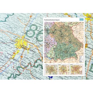 Geometro Postleitzahlenkarte Bayern XL, 1:400.000, gerollt, Poster