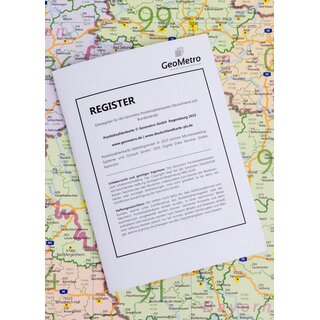 Geometro Postleitzahlenkarte Bayern XL, 1:400.000, folienbeschichtet